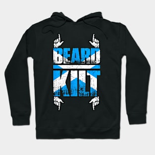 Funny Scotland Beard Kilt Scottish Roots Vintage Hoodie